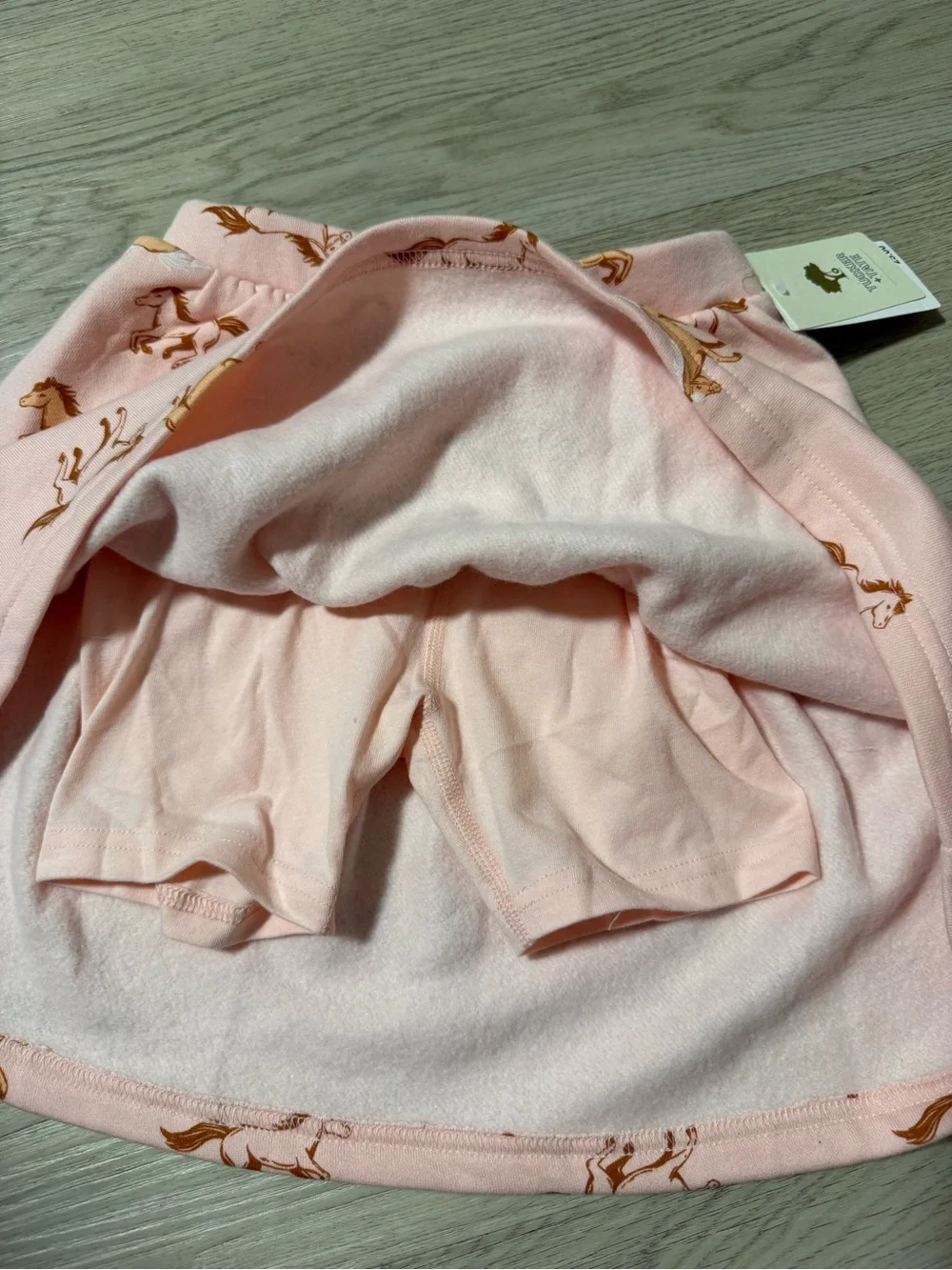 NWT Tucker + Tate Kids Tiered Knit Skort In Pink English Horses Girls Size 6